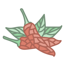 Design poligonal de pimenta fria em mosaico Desenho PNG