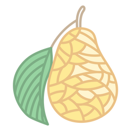 Polygonal pear design PNG Design