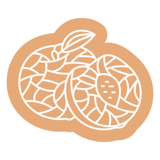 Polygonal mosaic peach PNG Design