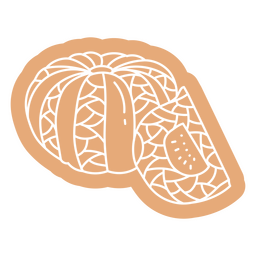 Recorte de mosaico de abóbora Desenho PNG