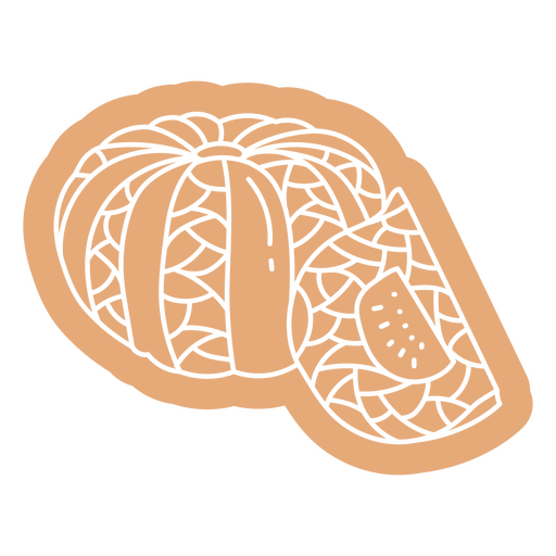 Kürbis-Mosaik-Ausschnitt PNG-Design