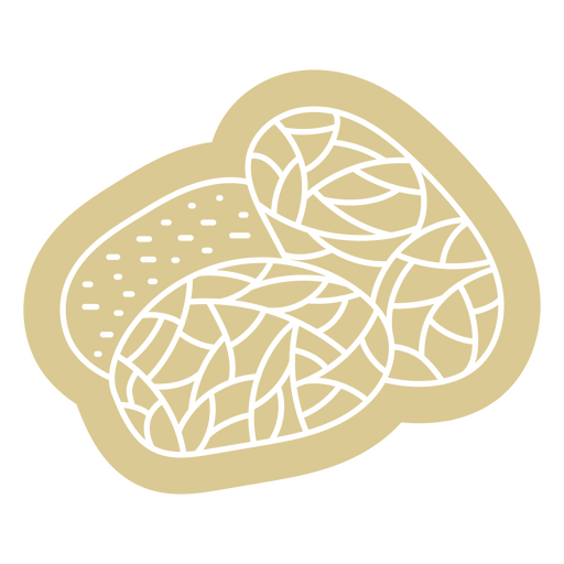 Mosaic potato cutout PNG Design