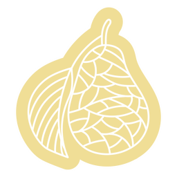 Pera de mosaico poligonal Diseño PNG