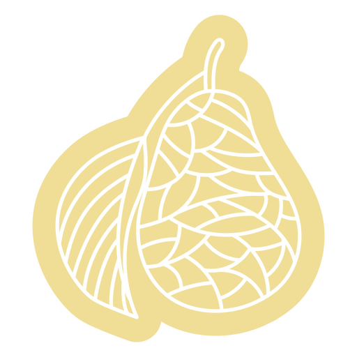 Polygonal mosaic pear PNG Design