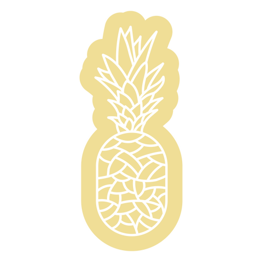 Polygonal pineapple PNG Design