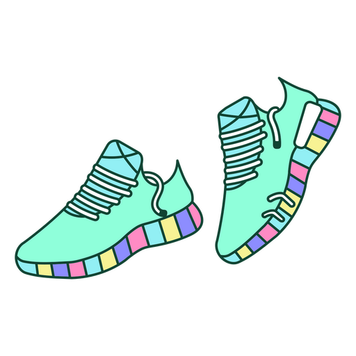 Marathon shoes clothes PNG Design