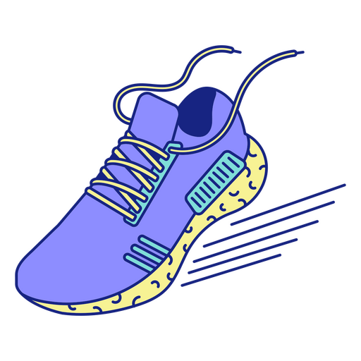 Zapato de ropa para correr marat?n Diseño PNG