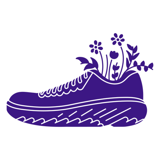 Marathon flower shoe clothes PNG Design