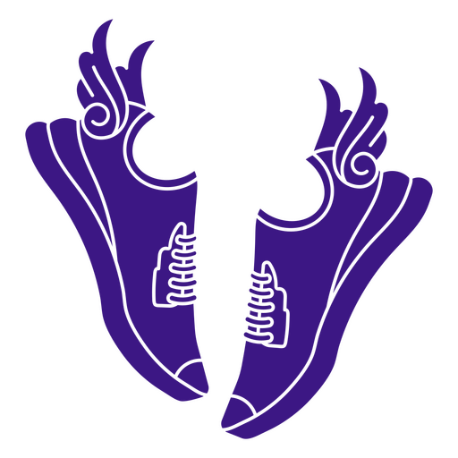 Sapatos de asas de roupas de corrida Desenho PNG