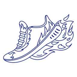 Laufschuh für Marathon-Feuerkleidung PNG-Design