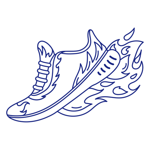 Sapato de roupa de fogo de maratona de corrida Desenho PNG