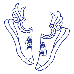Laufende Marathonflügel kleidet Schuhe PNG-Design
