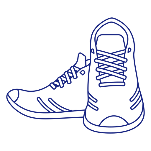 Running marathon side clothes shoes PNG Design