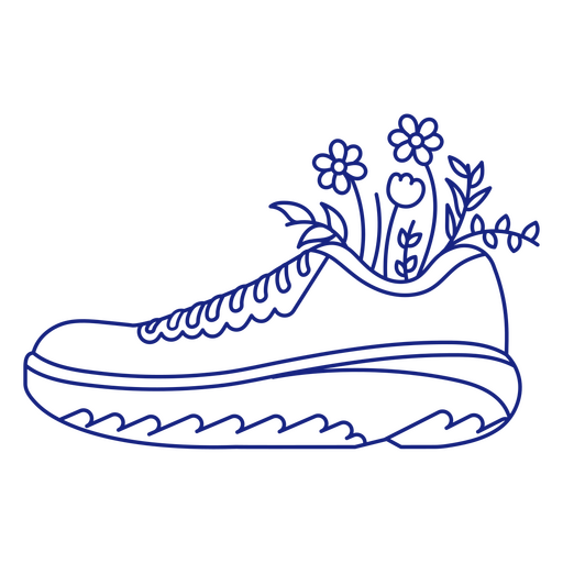 Maratona de corrida flores roupas sapatos Desenho PNG