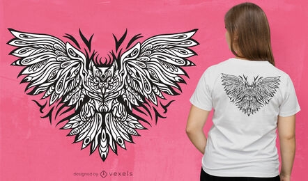 Tribal owl t-shirt design