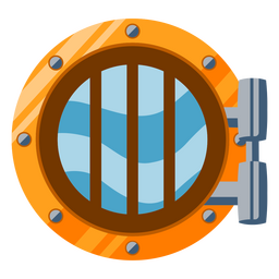 Transporte de ventana de mar submarino Diseño PNG