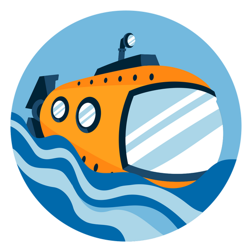 Transporte mar?timo de barco submarino Desenho PNG