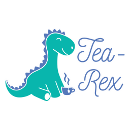 Emblema de citação de chá rex engraçado