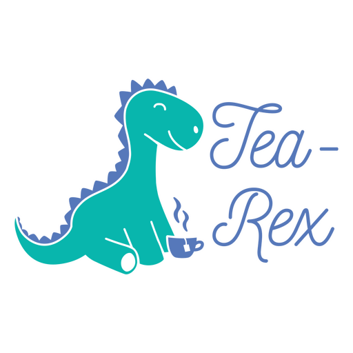 Emblema de citação de chá rex engraçado Desenho PNG