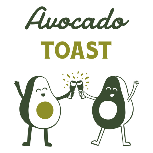 Funny toast quote badge PNG Design