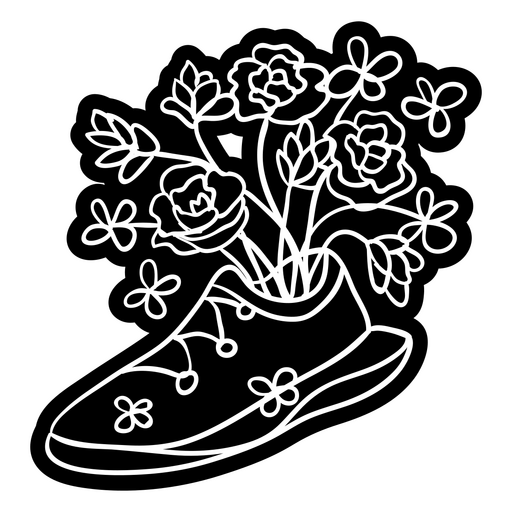 Marathon flower shoe PNG Design