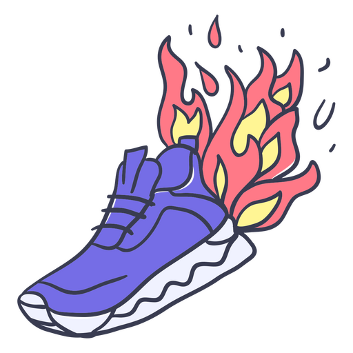 Sapato de fogo esportivo de maratona Desenho PNG