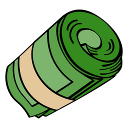 Ícone de rolo de contas de negócios de dinheiro Desenho PNG