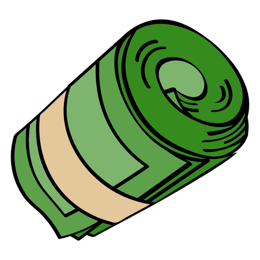 Icono de rollo de facturas de negocios de dinero Diseño PNG