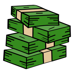 Money business bills stacked icon PNG Design Transparent PNG