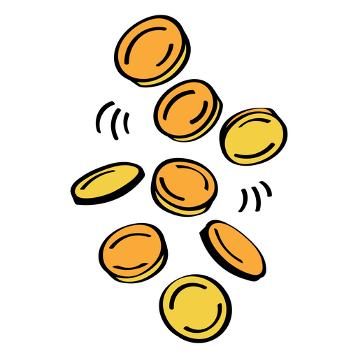 Dinero finanzas cayendo monedas icono Diseño PNG