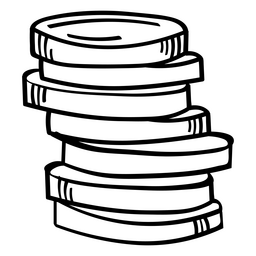 Symbol für gestapelte Münzen für Geldfinanzierung PNG-Design