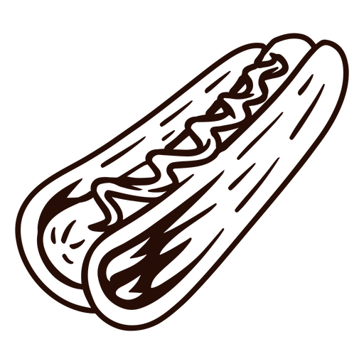 Hot dog high contrast PNG Design