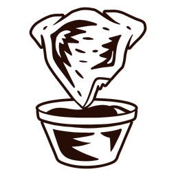 Nachos hoher Kontrast PNG-Design