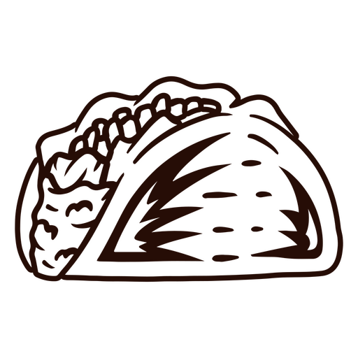 Refeição simples de taco de comida Desenho PNG