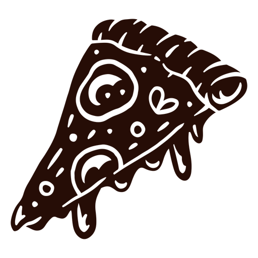 Rebanada de pizza cortada