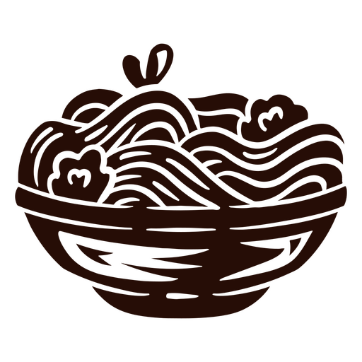Spaghetti cut out food PNG Design