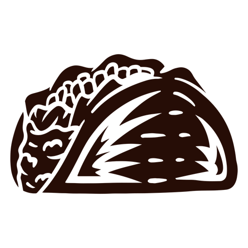 Taco cut out food PNG Design