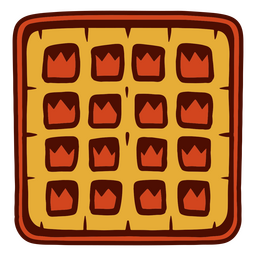 Waffel-Farbstrich-Essen PNG-Design