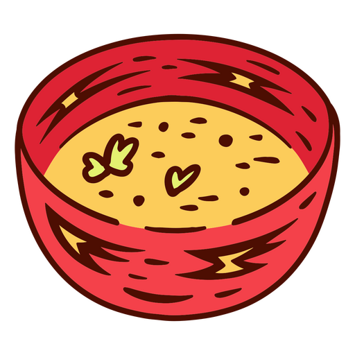 Comida de traço de cor de sopa Desenho PNG