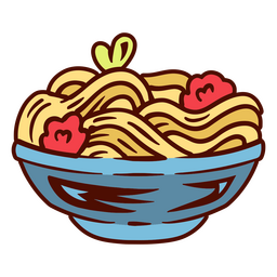 Spaghetti color stroke food PNG Design Transparent PNG