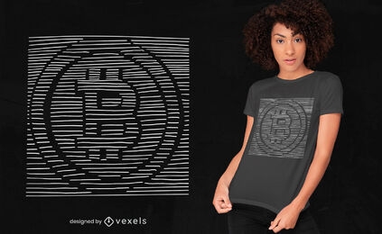 3D-Crypto-Münzen-T-Shirt-Design