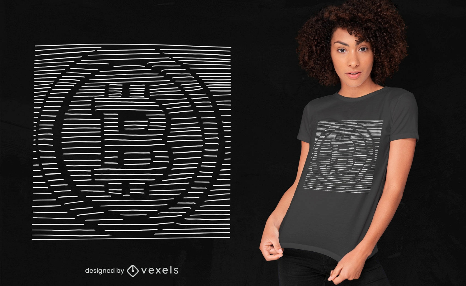 3D-Crypto-Münzen-T-Shirt-Design