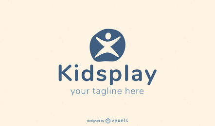 Kid cut out silhouette logo