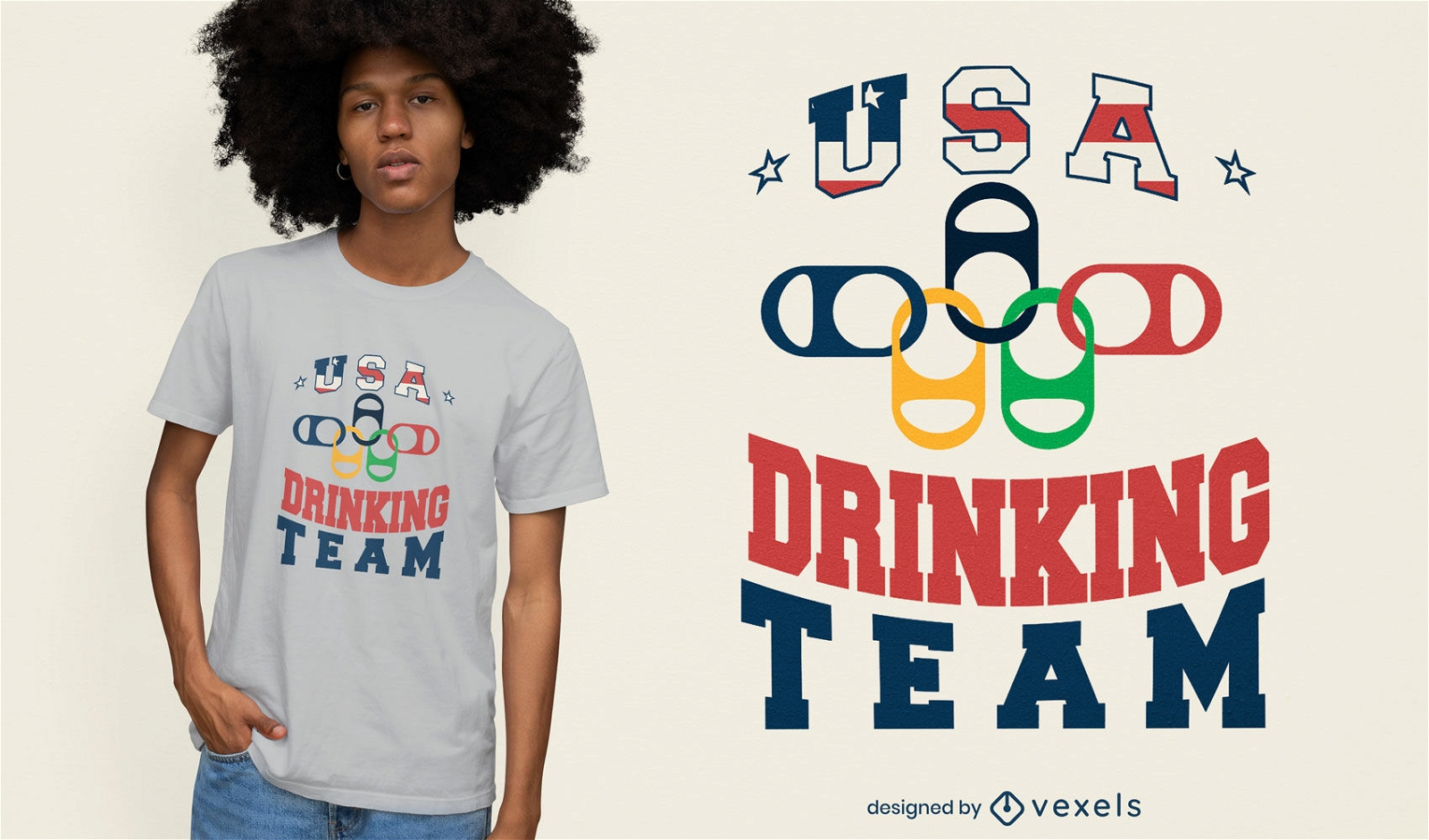 Dise?o de camiseta del equipo de bebida de EE. UU.