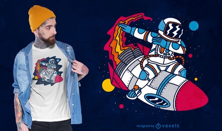 Dabbing astronaut space t-shirt design