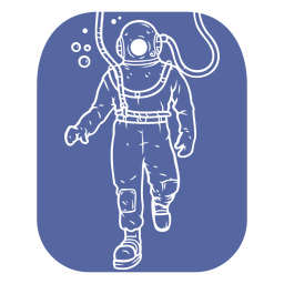 Hombre cortado de buceo Diseño PNG