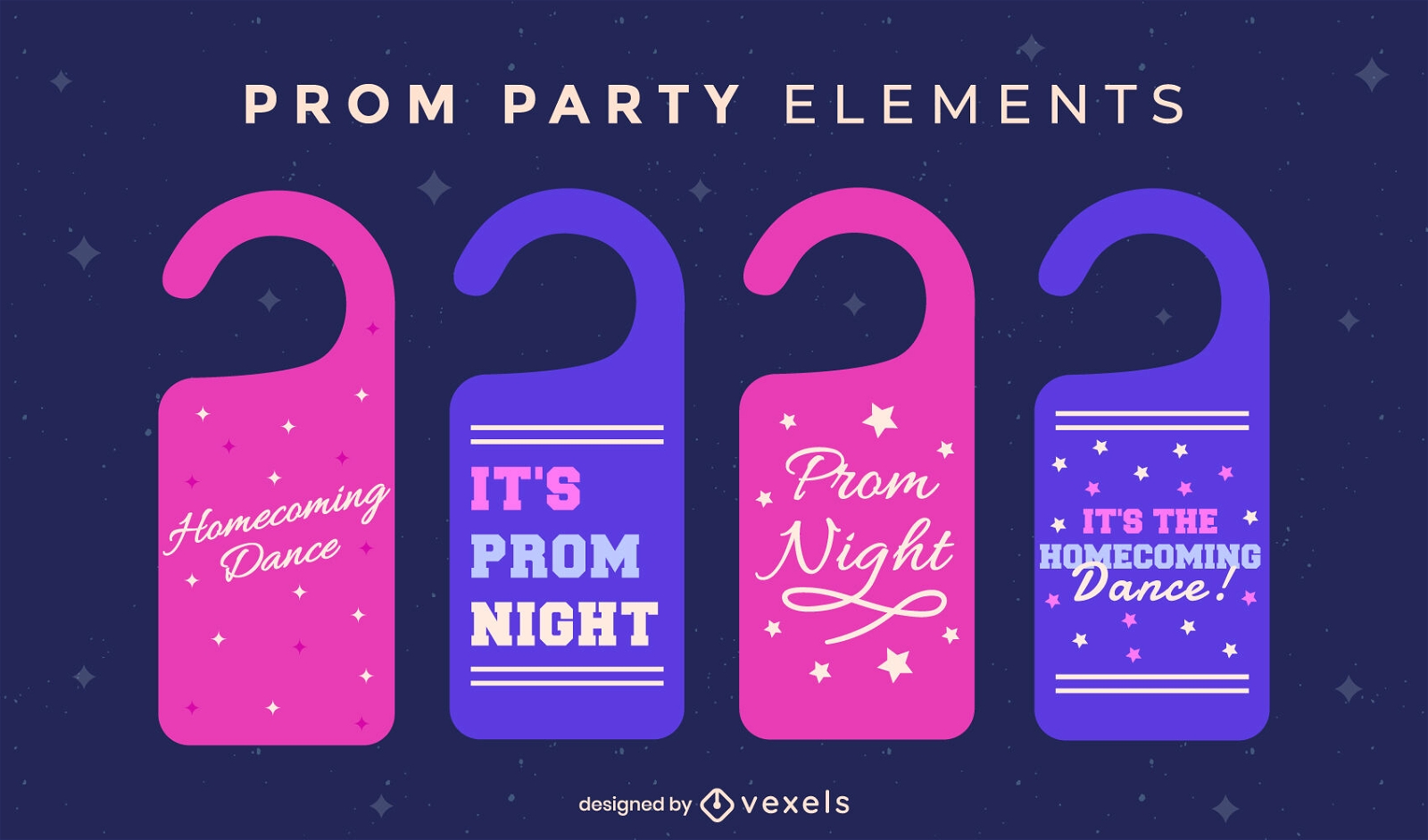Prom party quotes tags flat