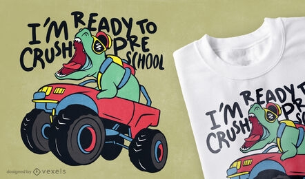 Diseño de camiseta preescolar Crush