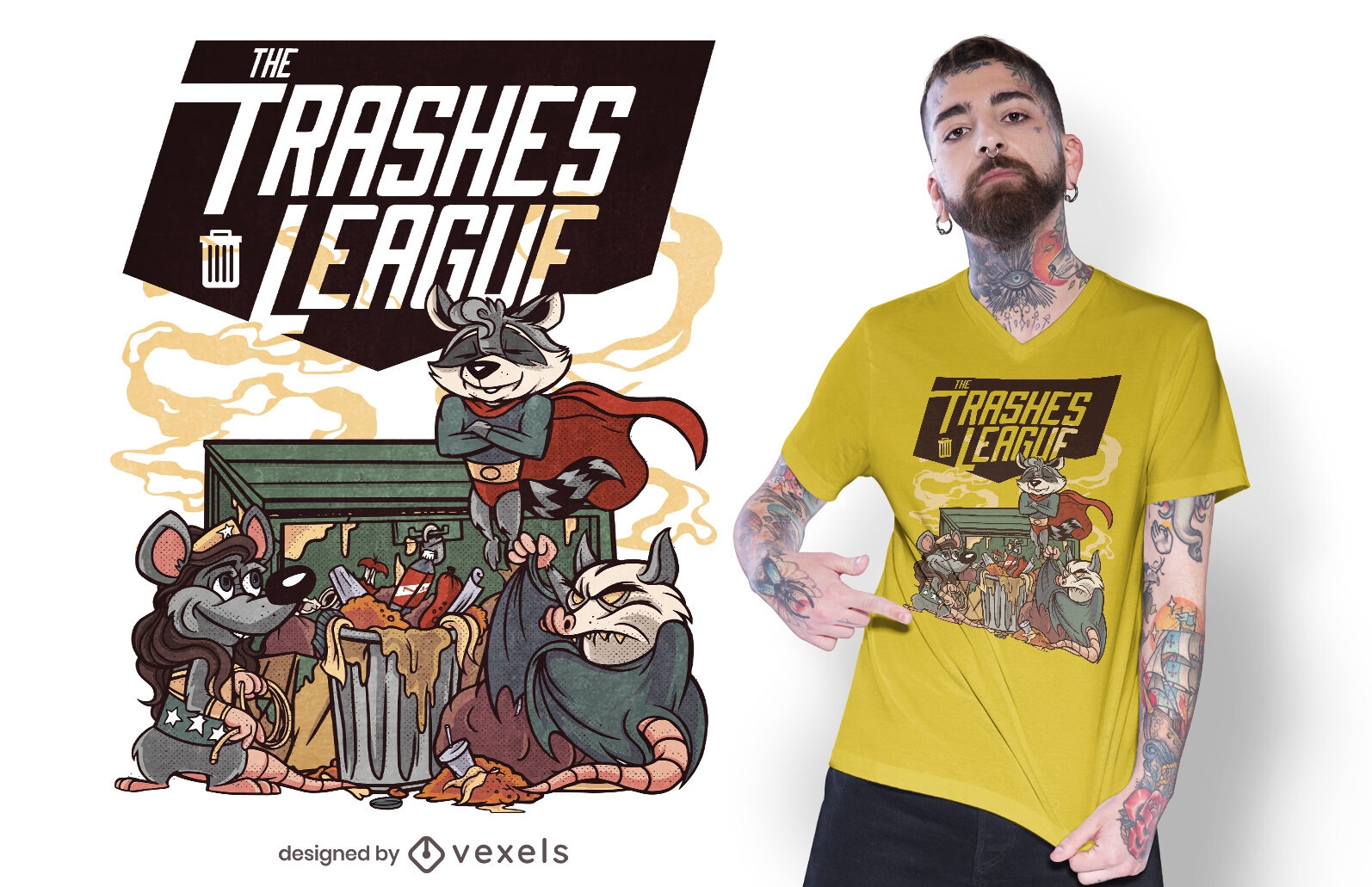 Das T-Shirt-Design der Trashes League