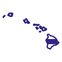 Hawaii-Duotone-Staaten PNG-Design Transparent PNG